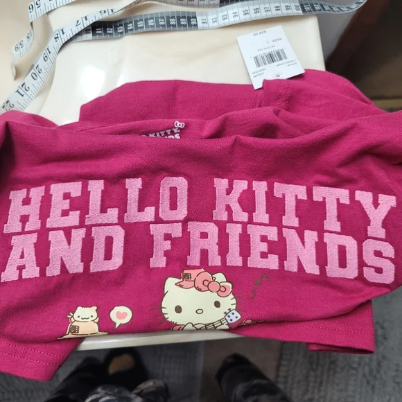 NWT. Hello Kitty and Friends Pink Kids Graphic Tee. Size L - Picture 4 of 10